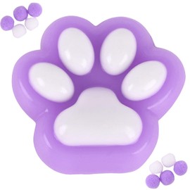2025 New Squeeze Toy, 5-inch cat paw Silicone Squeeze Toy, Suitable for Office Pressure Relief, Ultra-Soft Pressure Release and Exhaust (Purple)