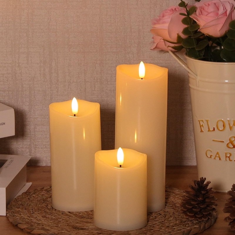 Outdoor Flameless Candles with Remote Timer - Waterproof Realistic Flickering