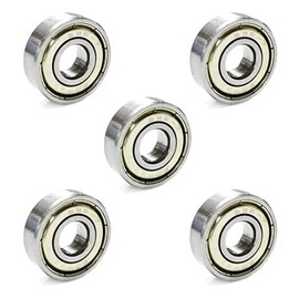 GOIYZTTR Pack of 5 696ZZ Ball Bearings, Multifunctional Double Shielded Deep Groove Ball Bearing for Small Machines, Office Devices, Universal, Low Noise, 6 x 15 x 5 mm