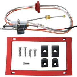 DEARCOOL SP20075, SP20305A Pilot and Igniter Assembly Replacement Kit for GE Richmond Rheem Gas Water Heater Parts, Includes Pilot Assembly, Burner Door Gasket, Screws, Clips