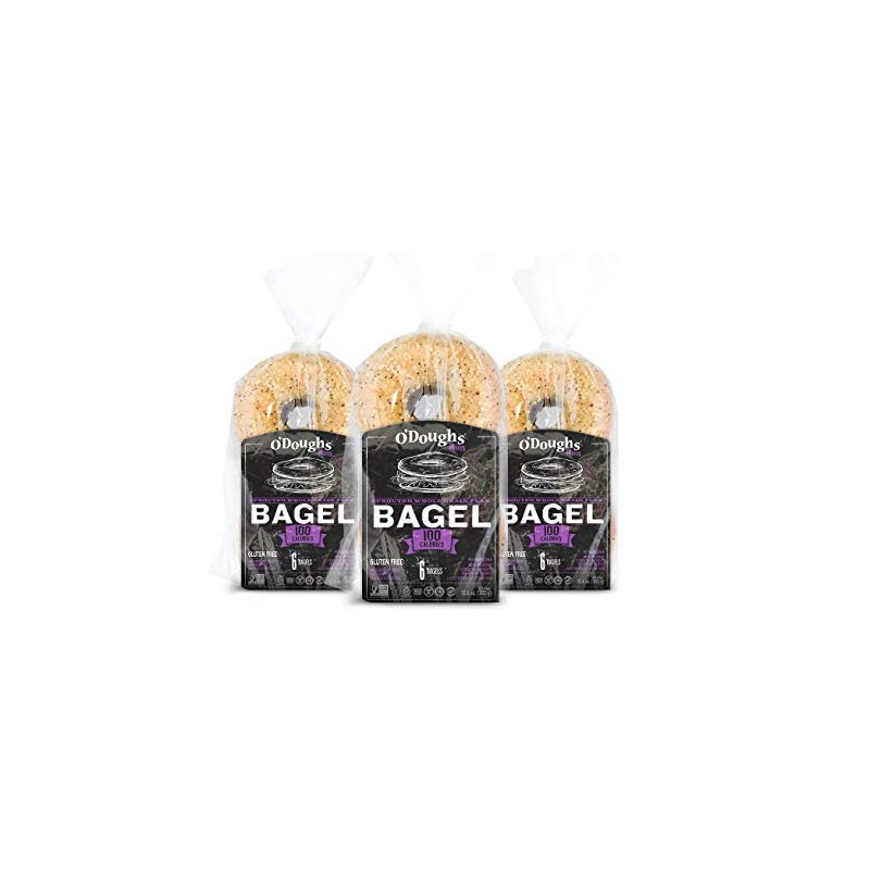 O'Dough Thins Gluten Free Bagels, Sprouted Whole Grain Flax, 100