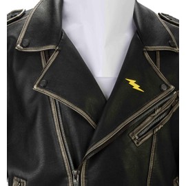 A N KINGPiiN Pin de solapa para hombres amarillo de iluminación flash broche traje de tornillo, accesorios para hombre Ename