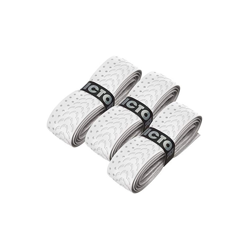 VICTOR Fishbone Grip Tape Black & Grey (White, Pack of