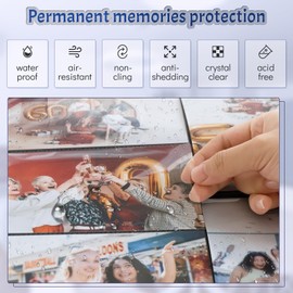 popotop Photo Album 4x6 600 Pockets Photo with Label, Linen Hardcover Photo Albums for Wedding Gifts Baby Memory Travel Anniversary Brithday School, Picture Book with Horizontal & Vertical Photos