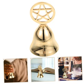 BIUDECO Vintage Gold Brass Hand Bell Hand Bells Boys and Girls for Ritual Divination