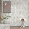 CHIHUT 12''x12'' Grey Wood Look Herringbone Peel and Stick Backsplash