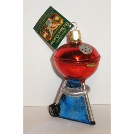 Old World Christmas 2012 - CLASSIC RED BBQ GRILL - OLD WORLD CHRISTMAS - GLASS ORNAMENT NEW W/TAG