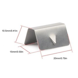 Wind Deflector Clips, Stainless Steel Wind Deflector Mounting Clips, Rain Deflector Fitting Clips, Stainless Steel Windshield Clip, Mounting Clip for the Windscreen of a Car, Pack of 10 Tokaneit