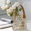 Clear Handbag Flower Vase - Glass Purse Vase for Flowers,