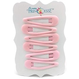 6 PCS Light Pink Colour pink hair clips School Girls Hair Clips Snap Bendy Side Metal, pink hair clips (Light Pink)