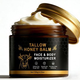 Crema hidratante para el cuidado de la piel con bálsamo de ternera para todo tipo de piel, 4.23 onzas | Deeply Nourishing Natural Skincare, Hydrates Dry Skin All Day, Rich in Honey Non-Greasy, Soothing for Sensitive Skin