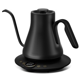 INTASTING Electric Kettle, Gooseneck Electric Kettle, ±1℉ Temperature Control, Stainless Steel Inner, Quick Heating, for Pour Over Coffee, Brew Tea, Boil Hot Water, 1500W/0.9L Black