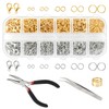 Catephe 1200 Pcs Open Jump Rings, Jump Rings for Jewelry