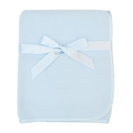 TL Care Fleece Blanket with Satin Trim, Blue, 3/8", for Boys and Girls