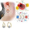 HOMEBEARJ Gold Lymphvity Germanium Earring, Hypoallergenic Zinc Hoop Earrings with
