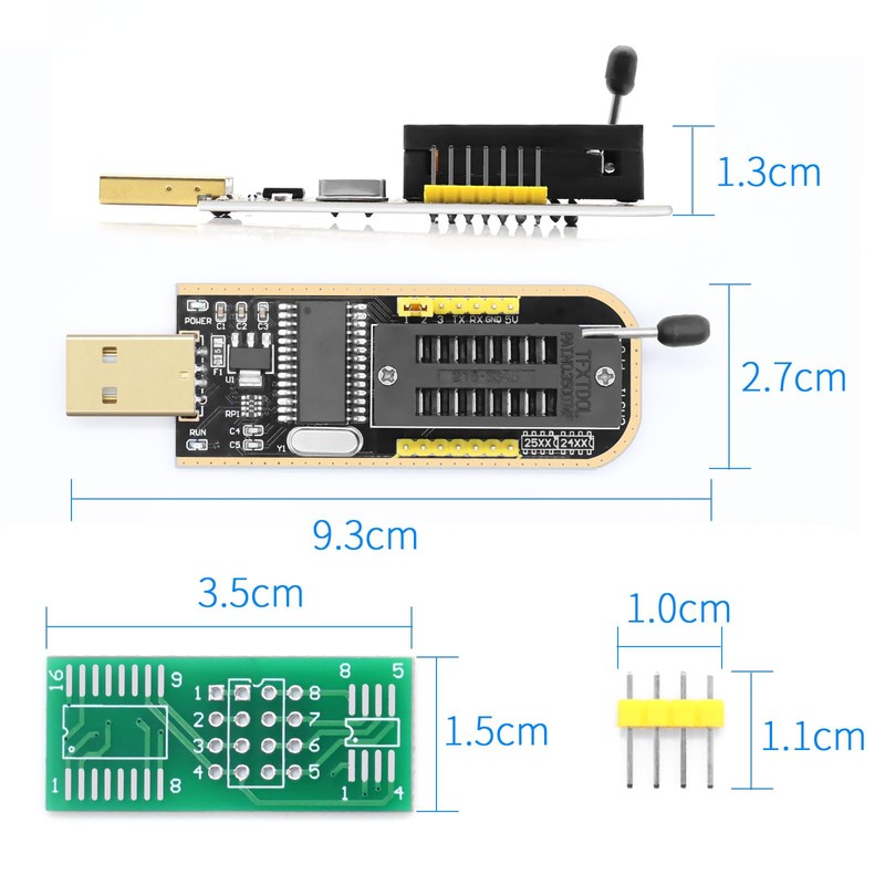 APKLVSR SOIC8 SOP8 Flash Chip IC CH341A USB Programmer for