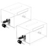 Belle Vous Pack of 2 Lockable Plastic Cash Boxes, 11.5