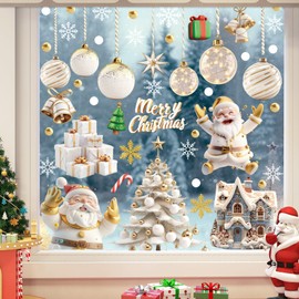 Christmas Decorations 110 Pcs Christmas Window Stickers Glass Double Sided Reusable Christmas Stickers Create a Festive Atmosphere That Will Delight Your Mind and Body.