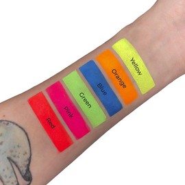 Stargazer Neon Green Eye Shadow Vegan and Paraben Free Formula Glow Under UV Light