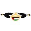 JunyiDIY Gold Al-Aqsa Mosque Palestinian Flag Faith Bracelet, Black Woven