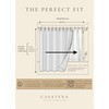 CasaTena Farmhouse Striped Shower Curtain - 72x72 Inches, Linen Blend