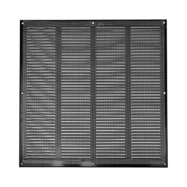 Vent Systems Black 16'' x 16'' Inch Air Vent Cover Metal Air Return Grill with Built in Pest Guard Screen HVAC Vent Cover for Home Improvement Vent Duct Cover 400x400 mm