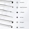 12 PCS Carburetor Adjustment Tool, Including Pac Man/Single D/Splined/Eccentric/-Shapda/Six Star/Hexagon/Double
