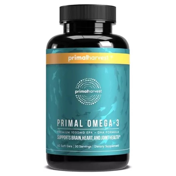 Primal.Harvest Primal Harvest Omega 3 Fish Oil Supplements, 30 Servings