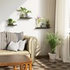 SRIWATANA Black Floating Shelves, Metal Wall Shelves Set of 3