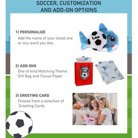 DolliBu Plush Buddies Shark Stuffed Animal with Soccer Ball Plush - Huggable Shark Playtime Toy, Cute Ocean Gift Doll, Super Soft Stuffed Doll Animal Toy for Kids, Adults - 6 Inches