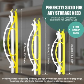 6 pcs Magic Bag Sealer Stick with handle, Airtight Watertight Seal for all food Bags types. Bag Sealer Stick-HEAVY DUTY, Stay Fresh, chips Bag Sealer Sticks, 3 Diffrent Sizes (2-XL, 2-L, 2-M)