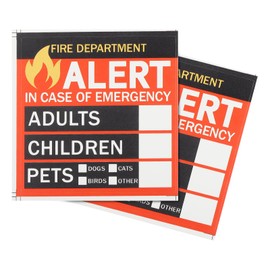 PATIKIL Emergency People and Pet Safety Locator Sticker 3x3, 10 Pack Fire Rescue Safety Decal for House Home Window Door