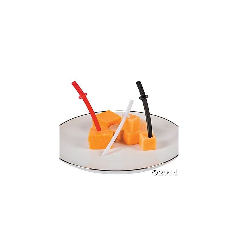 Fun Express Ninja Sword Cupcake or Food Picks - 72