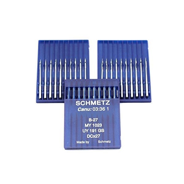 Schmetz B-27 DCX27MY 1023 Industrial Serger Overlock Machine Needles 30