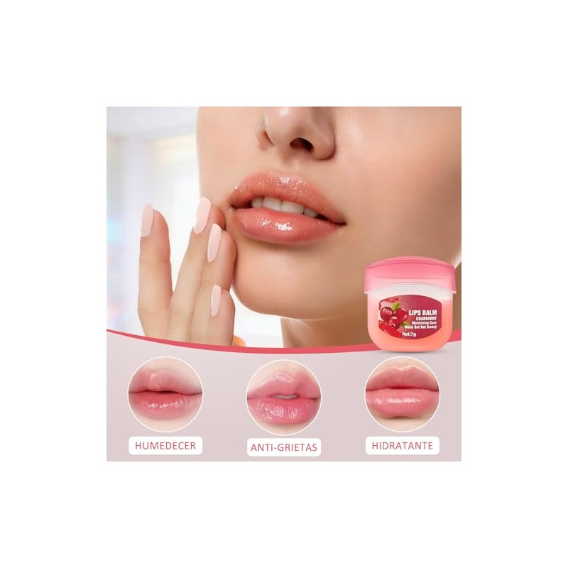 Set de 8 bálsamos labiales con sabor a frutas, Set