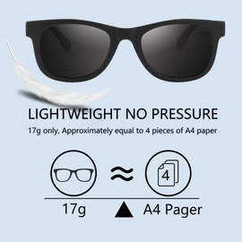 Baby Sunglasses, 2 Pieces Toddler Sunglasses Polarized with Strap for 0-24 Months, Infant Sunglasses Soft Frame Safe UV Protection BPA Free (Black+Blue)