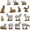 FADEDA 15x Animal Set Sheep & Yard Animals/Height: 6 cm/Hand-Painted/Detailed