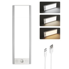 EZVALO Under Cabinet Lighting, 150LM Motion Sensor Lights for Under Cabinets in Kitchen, 3000mAh Rechargeable Magnetic Under Counter Lights, 3 Inch Wide Panel Dimmable Closet Light for Pantry, Kitchen
