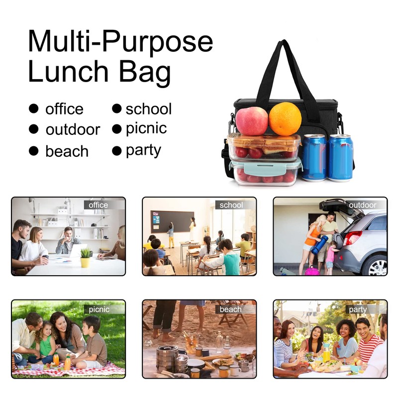 Femuar Reusable Lunch Box for Men/Women - Insulated Lunch Bag
