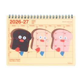2026 Planner, Schedule Book, Starts from April 2026, Monthly Block, B6 Variation, Notebook Calendar, S/Branch Brother, Toast Marks 26SDR-NB5-YE
