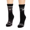 MUK LUKS Women's Wool Socks (2 Pair Pack), Black, OS