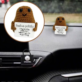 Mellifluous Knitted Potato Doll,Mini Funny Potato,Creative Positive Doll Potato,Potato Doll with Positive Card,Crochet Wool Doll,Positive Gifts for Adult,Kids,Lovers