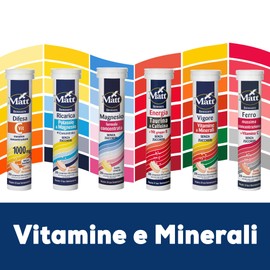 Matt, Ricarica Potassio & Magnesio, Integratore Alimentare di Potassio e Magnesio, Contribuisce alla Riduzione della Stanchezza e Affaticamento, Confezione da 20 Compresse Gusto Arancia, 80 g