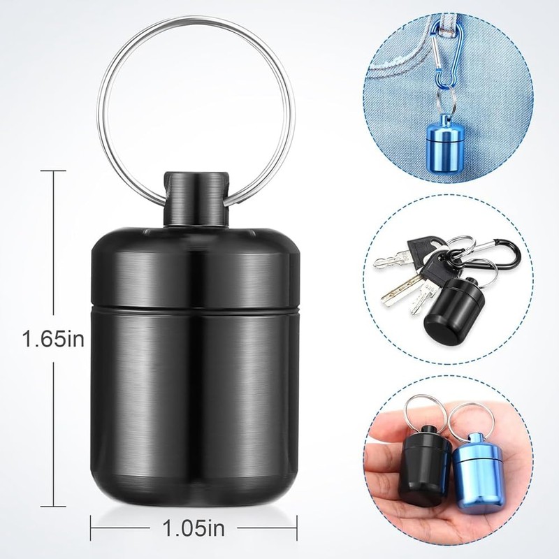 Mircube 4 Pack Ear Plug Carrying Case Keychain, Portable Keychain