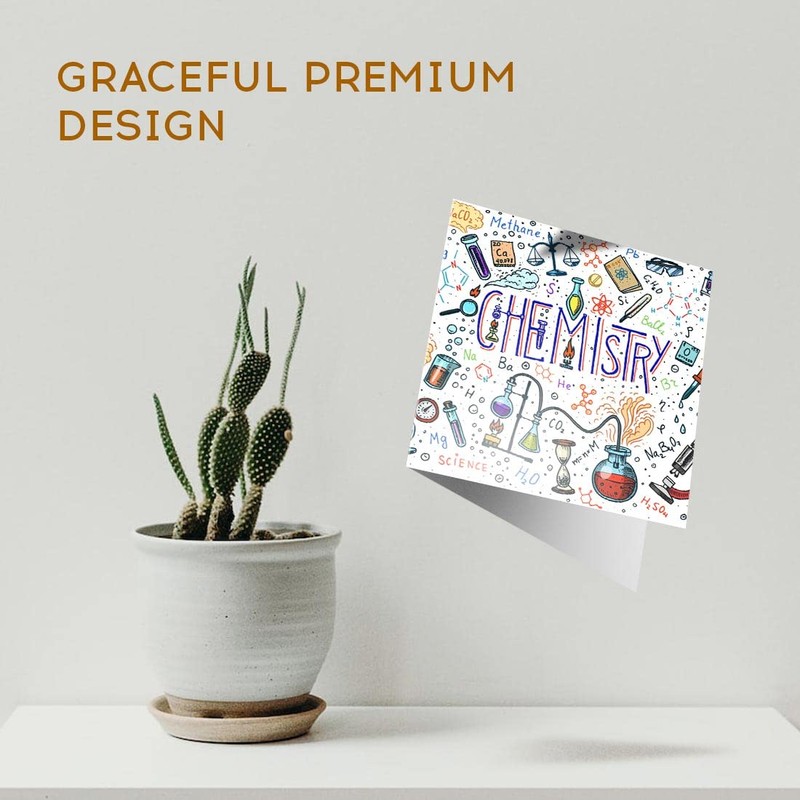 1 x Greeting Card Chemistry Science Art Teacher Uni -