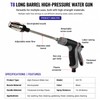Pressure Washer Nozzle, Long Metal Extension Pole, Ergonomic Non-Slip Handle,