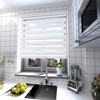 InterGo Double Roller Blind with Klemmfix No Drilling Required, White,
