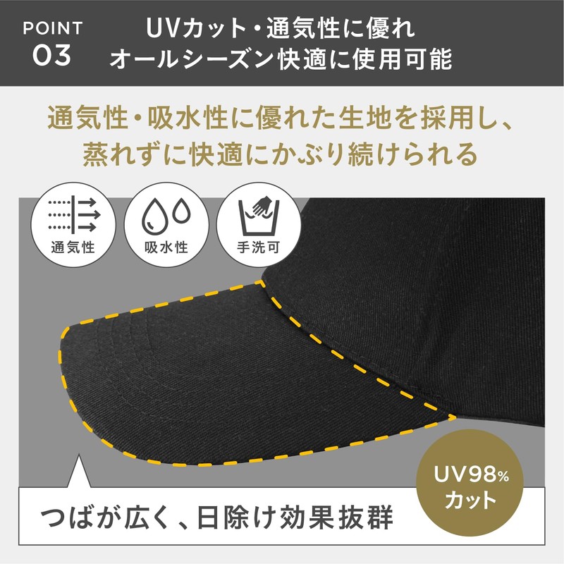 IkucheL Cap, Unisex, Beautiful Silhouette, Plain, Unisex, Large Size, UV