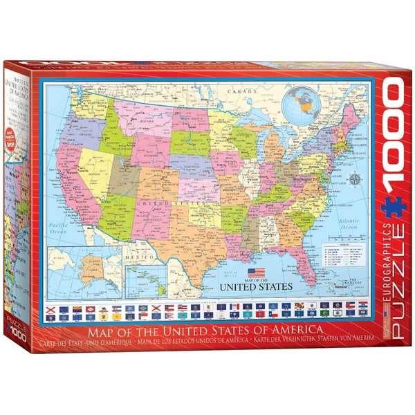 EuroGraphics Map of The United States Puzzle (1000 Piece)