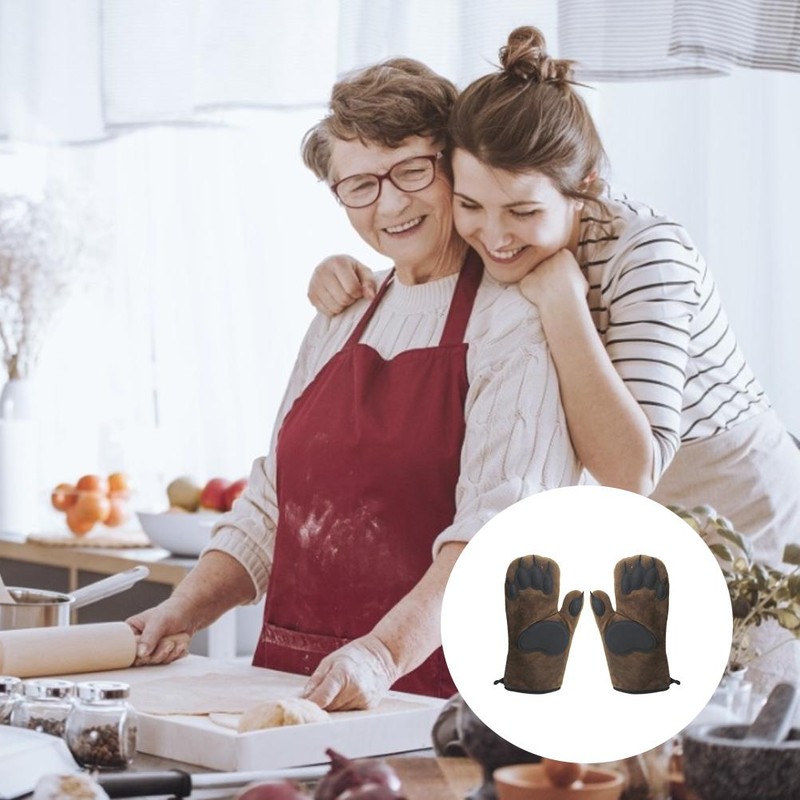 1 Pair Bear Oven Insulation Gloves Oven Mitts Anti Scald